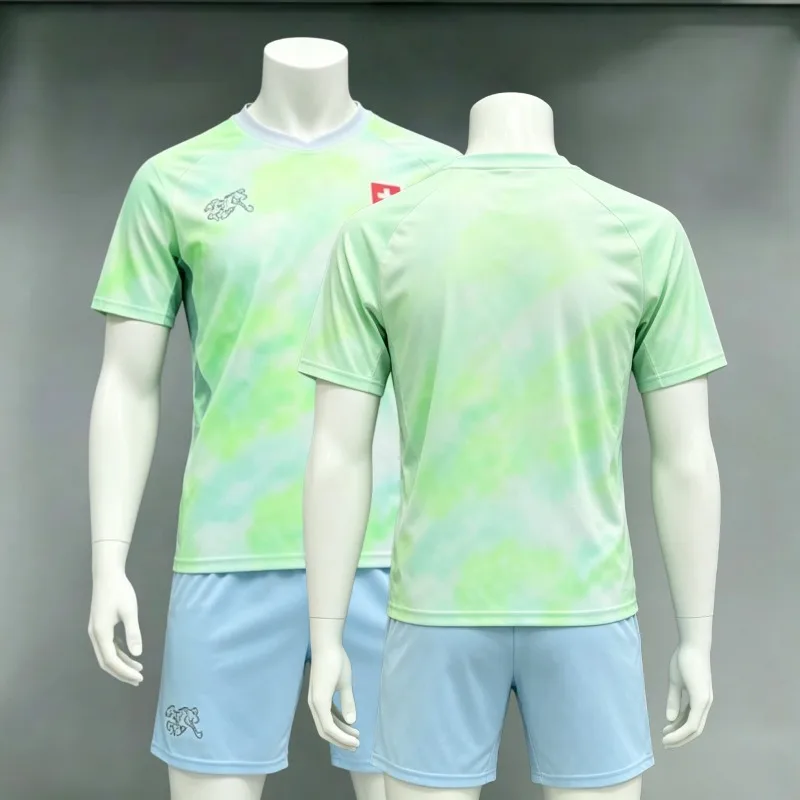 Switzerland Football Jersey Pack of 2 Wearing Shorts Men Breathable Casual Short Sleeve Soccer Sets TrainingShirt Sports Uniform
Switzerland Football Jersey Pack of 2 Wearing Shorts Men Breathable Casual Short Sleeve Soccer Sets TrainingShirt Sports Uniform