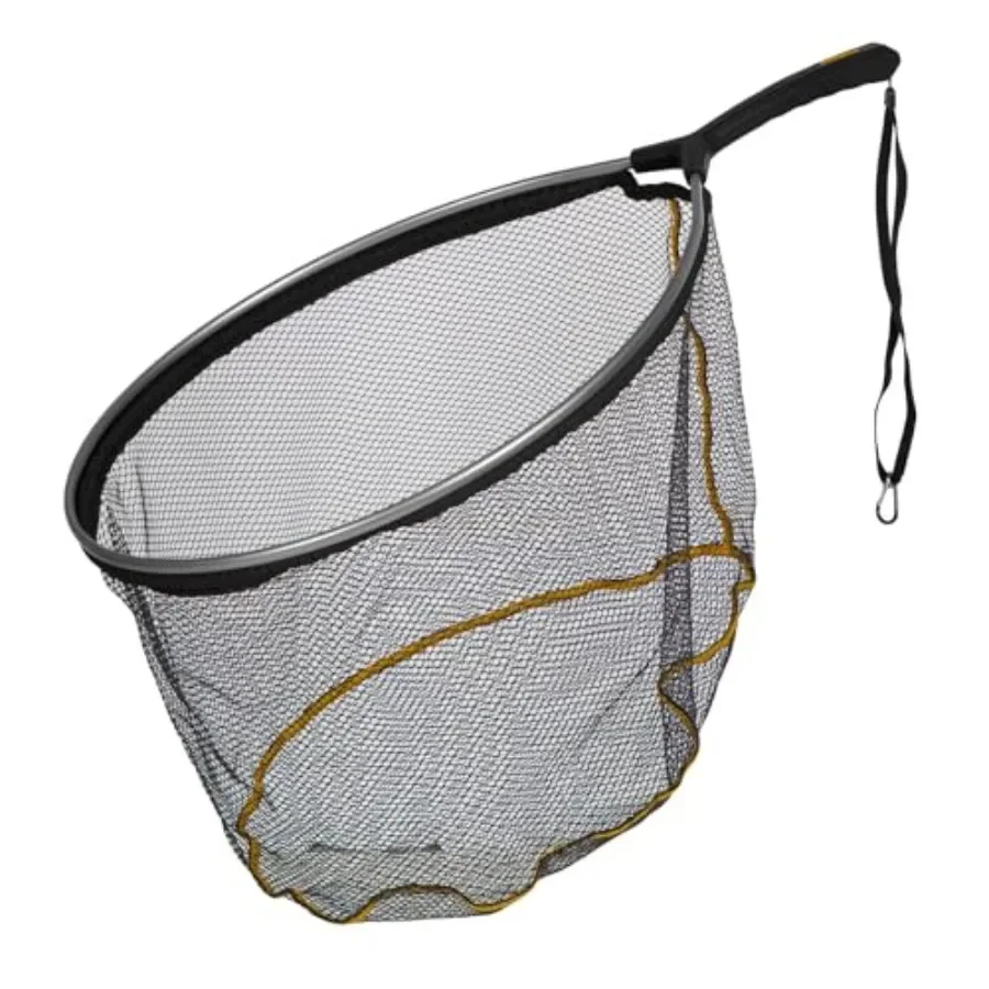 Floating Trout Net for freshwater fishing, lightweight nylon mesh, vibrant orange color, ultra-durable and tangle-free design
Floating Trout Net for freshwater fishing, lightweight nylon mesh, vibrant orange color, ultra-durable and tangle-free design