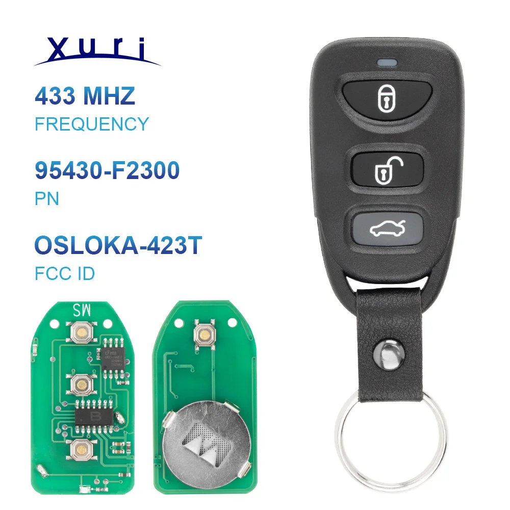 Xuri OSLOKA-423T 95430-f2300 433hmz Hyundai 2016 2017 2018 2019 2020 Elantra Car keys
Xuri OSLOKA-423T 95430-f2300 433hmz Hyundai 2016 2017 2018 2019 2020 Elantra Car keys