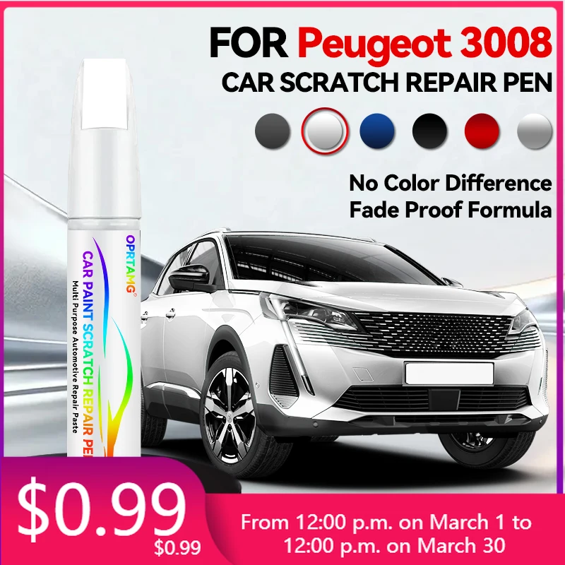 Набор для ремонта краски автомобиля: маркер-корректор для удаления царапин, аксессуары для авто DIY, черный, белый, красный, синий, серый для Peugeot 3008 2008-2025 T8
Набор для ремонта краски автомобиля: маркер-корректор для удаления царапин, аксессуары для авто DIY, черный, белый, красный, синий, серый для Peugeot 3008 2008-2025 T8