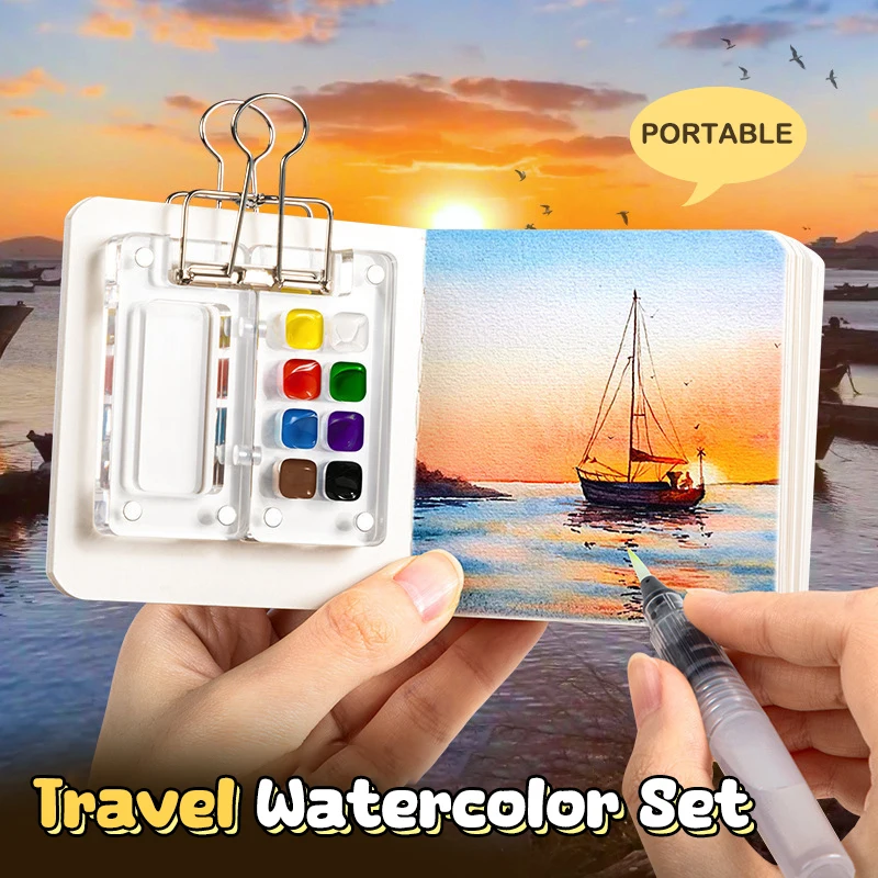 Travel Watercolour Paint Palette Set Mini Pocket Artist Watercolor Paint Palette Travel Sets For Painters Artists Students
Travel Watercolour Paint Palette Set Mini Pocket Artist Watercolor Paint Palette Travel Sets For Painters Artists Students