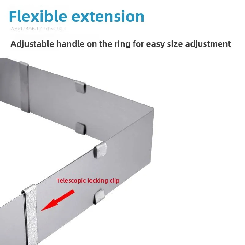 Expandable Stainless Steel Cake Mold Baking Tools Pizza Mold Mousse Ring Kitchen Cooking Utensils Baking DIY Equipment
Expandable Stainless Steel Cake Mold Baking Tools Pizza Mold Mousse Ring Kitchen Cooking Utensils Baking DIY Equipment