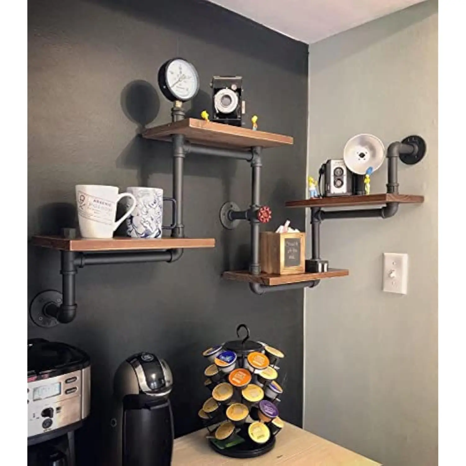 Industrial Rustic Modern Wood Ladder Pipe Wall Shelf 4 Layer Pipe Design Bookshelf DIY Shelving
Industrial Rustic Modern Wood Ladder Pipe Wall Shelf 4 Layer Pipe Design Bookshelf DIY Shelving