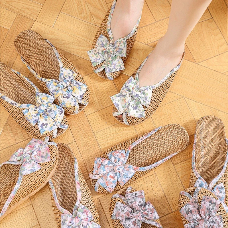 Rattan Grass Woven Slippers Home Summer Women's Home Linen Indoor Non-Slip Floor Cool Women's Wooden Floor Shoes
Rattan Grass Woven Slippers Home Summer Women's Home Linen Indoor Non-Slip Floor Cool Women's Wooden Floor Shoes
