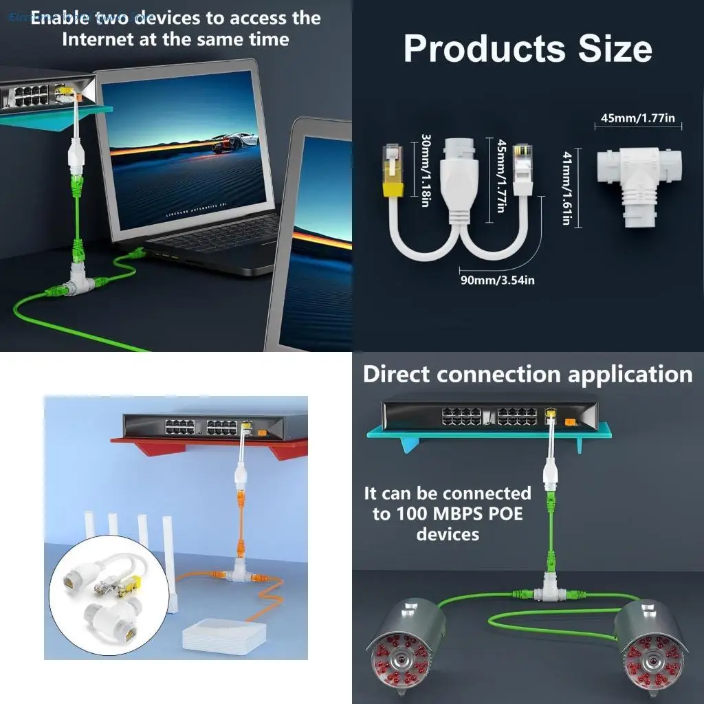 Сетевой кабель A3PD Адаптер-сплиттер POE для подключения 2 устройств с разъемами RJ45
Сетевой кабель A3PD Адаптер-сплиттер POE для подключения 2 устройств с разъемами RJ45