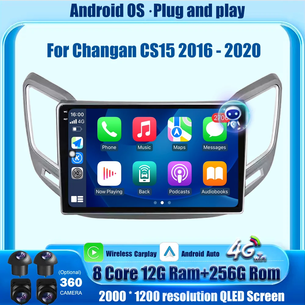 Android 16 Auto Carplay For Changan CS15 2016-2020 Car Radio Multimedia Video Player GPS Navigation Bluetooth DSP 4G WIFI 9 Inch
Android 16 Auto Carplay For Changan CS15 2016-2020 Car Radio Multimedia Video Player GPS Navigation Bluetooth DSP 4G WIFI 9 Inch