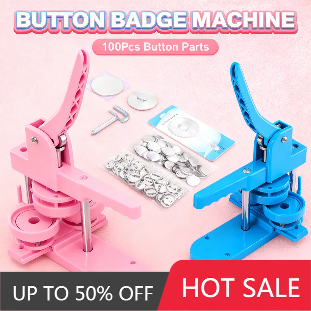 25/32/58MM Brooch Pin Making Set Badge Button Maker Machine DIY Crafts Badges Press with 100Pcs Button Parts+Circle Cutter+Mold
25/32/58MM Brooch Pin Making Set Badge Button Maker Machine DIY Crafts Badges Press with 100Pcs Button Parts+Circle Cutter+Mold