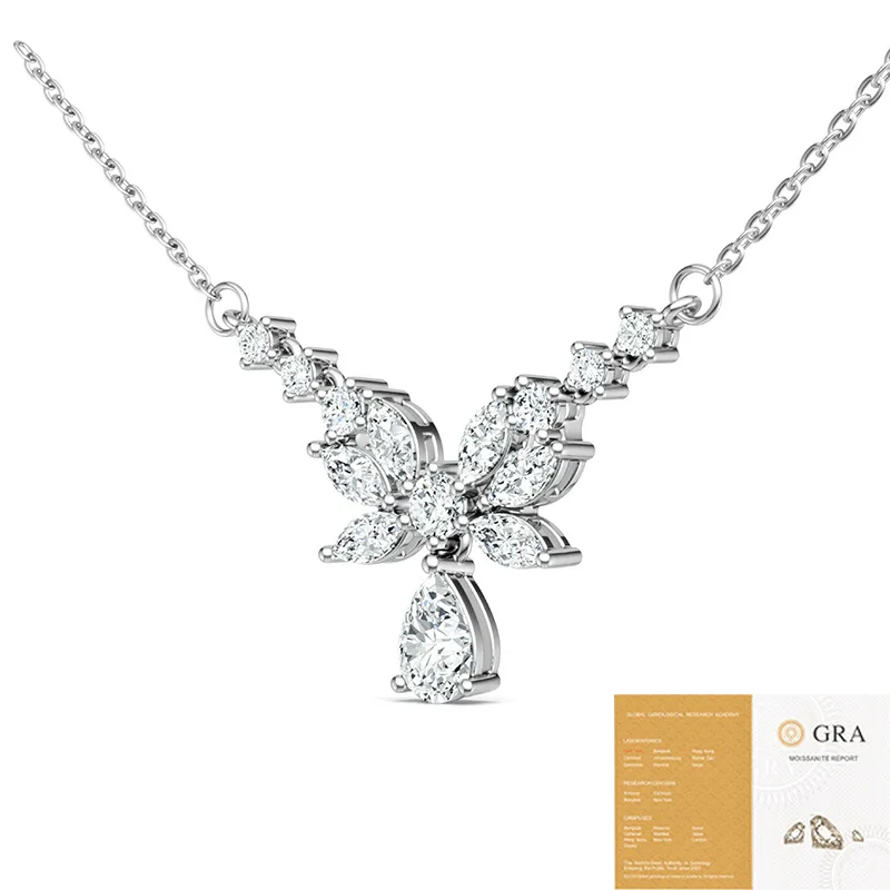 Latest Butterfly Shaped Moissanite Luxury Necklace 925 Pure Silver Chain Elegant Jewelry Accessory
Latest Butterfly Shaped Moissanite Luxury Necklace 925 Pure Silver Chain Elegant Jewelry Accessory