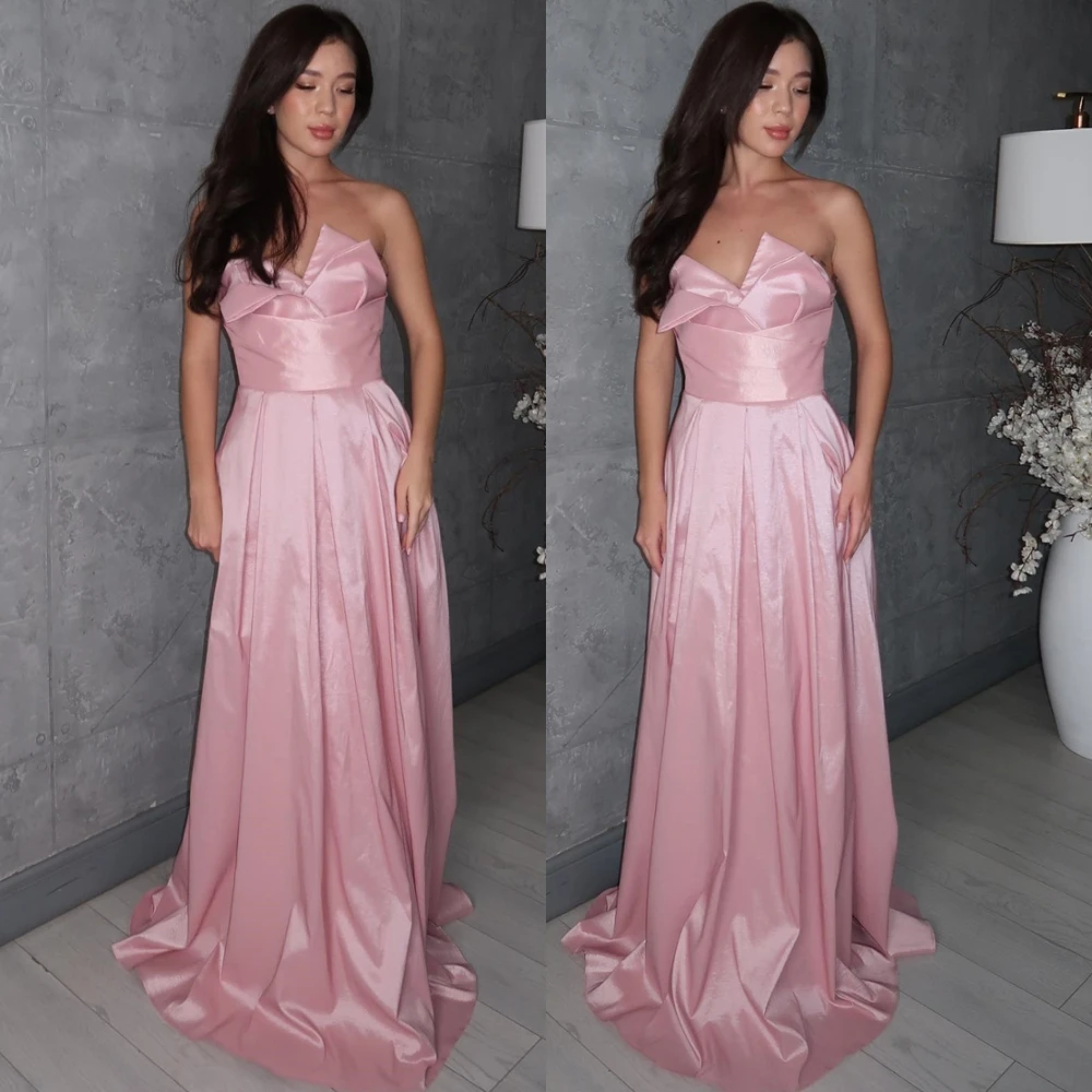 Customized Elegant Satin A-Line Evening Dress Exquisite Sleeveless Prom Dresses High Quality Special Occasion Gowns
Customized Elegant Satin A-Line Evening Dress Exquisite Sleeveless Prom Dresses High Quality Special Occasion Gowns