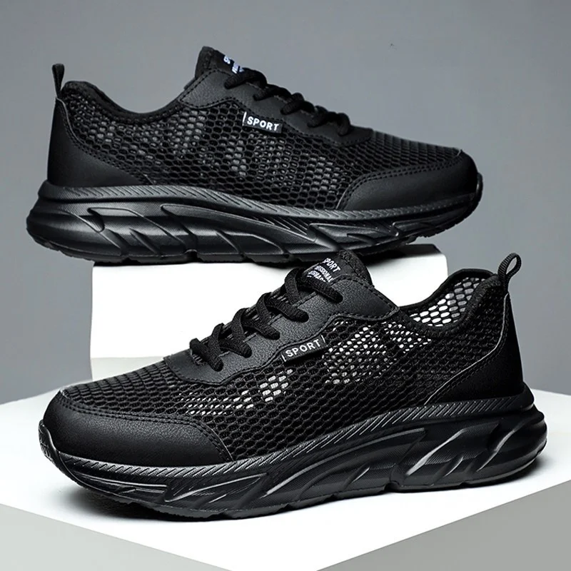 Men's Summer Mesh Running Shoes Breathable Hollow out Casual Work Lightweight Black Sports Sneakers Soft Bottom
Men's Summer Mesh Running Shoes Breathable Hollow out Casual Work Lightweight Black Sports Sneakers Soft Bottom