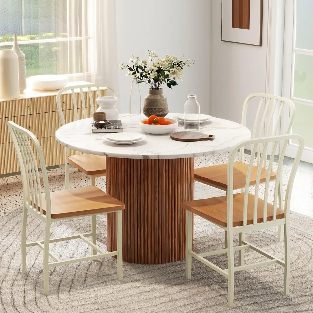 Dining Chairs Set of 4, Vintage Metal Windsor Chair with Spindle Back, Wooden Seat Plate, Farmhouse Armless Kitchen Side Chairs
Dining Chairs Set of 4, Vintage Metal Windsor Chair with Spindle Back, Wooden Seat Plate, Farmhouse Armless Kitchen Side Chairs