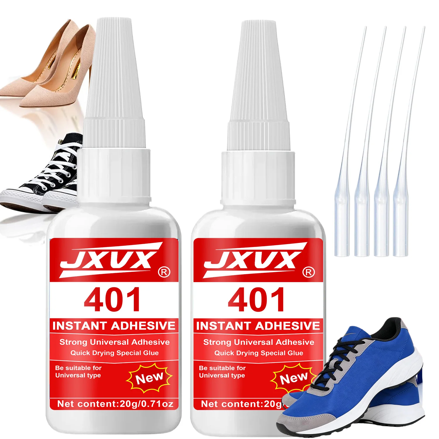401 Shoe Glue, Heavy Duty Shoe Glue Sole Repair, Super Strong Adhesive Long-Lasting, Waterproof, Quick-Drying, Flexible Clear.
401 Shoe Glue, Heavy Duty Shoe Glue Sole Repair, Super Strong Adhesive Long-Lasting, Waterproof, Quick-Drying, Flexible Clear.