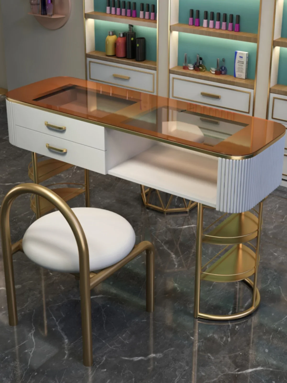 Internet Celebrity Light Luxury Ins Style Manicure Table Economical Glass Single Manicure Table Nordic Simple Manicure Shop
Internet Celebrity Light Luxury Ins Style Manicure Table Economical Glass Single Manicure Table Nordic Simple Manicure Shop
