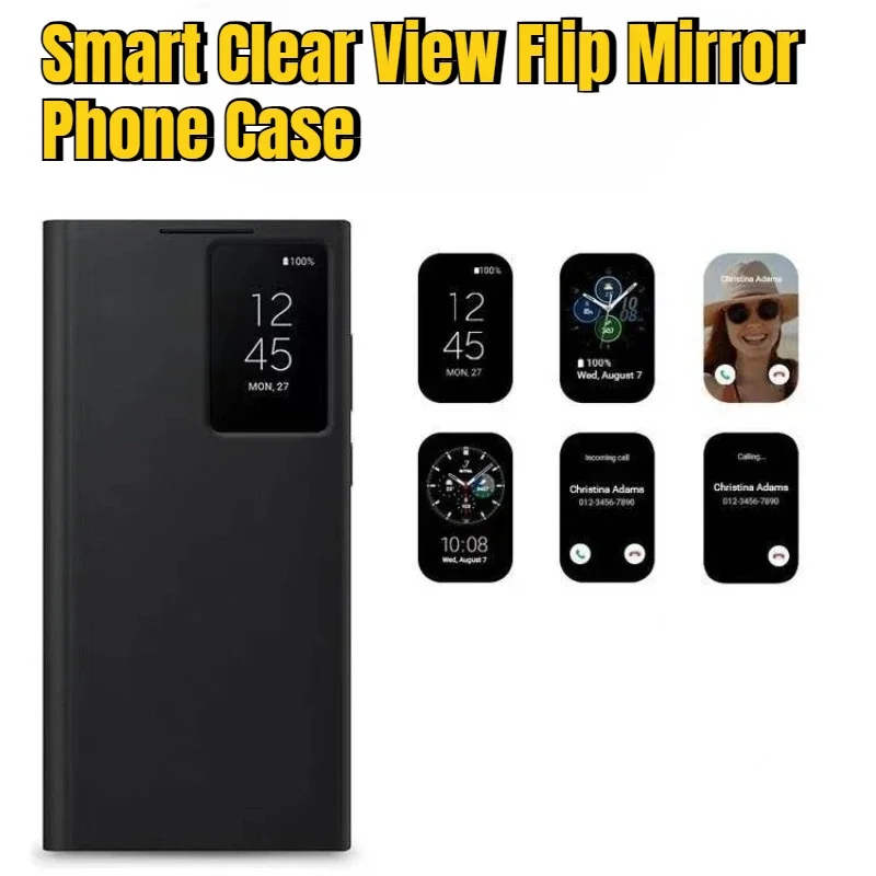 New Smart Clear View Flip Mirror Phone Case For Samsung Galaxy 5G S22Ultra Intelligent with chip PC Leather Protective Covers
New Smart Clear View Flip Mirror Phone Case For Samsung Galaxy 5G S22Ultra Intelligent with chip PC Leather Protective Covers