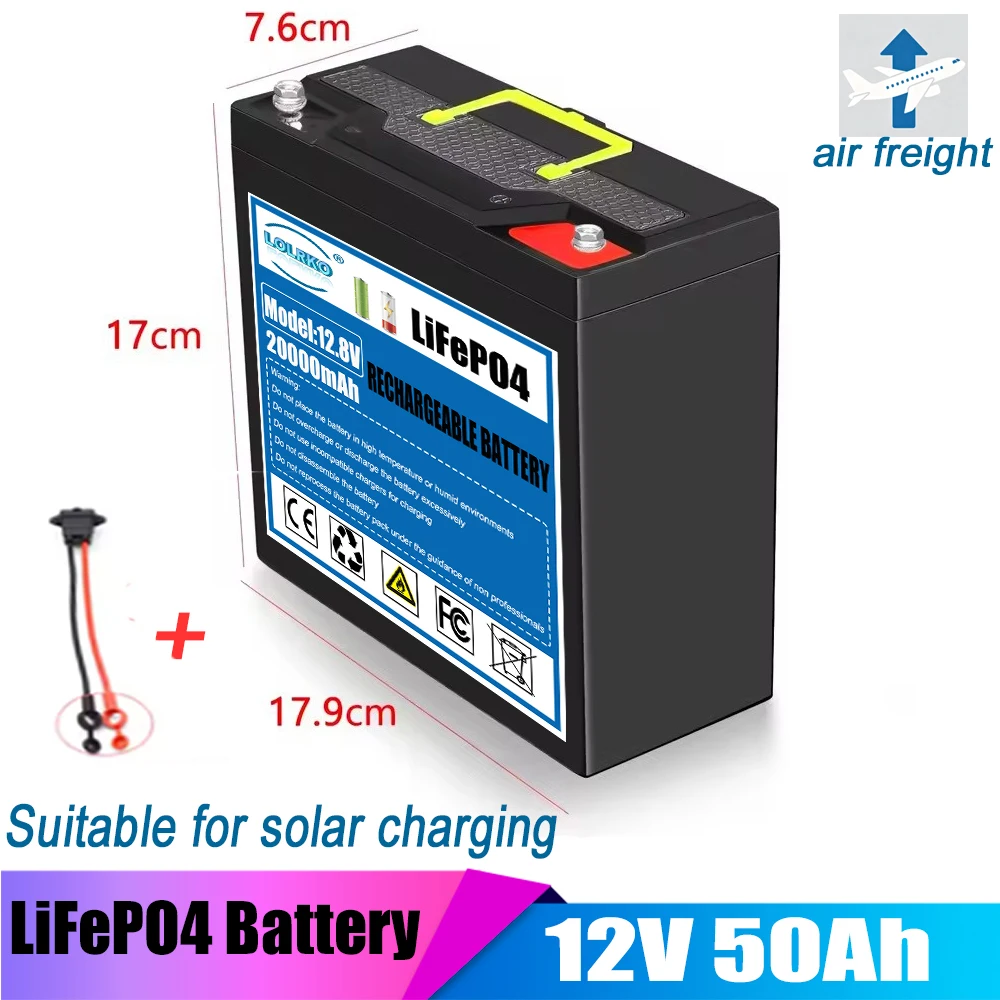 Lithium Iron Phosphate Battery 12V 50Ah Built-in 30A BMS Lightweight Electric Portable Power LiFePO4 Battery Pack For 24V/36/48V
Lithium Iron Phosphate Battery 12V 50Ah Built-in 30A BMS Lightweight Electric Portable Power LiFePO4 Battery Pack For 24V/36/48V