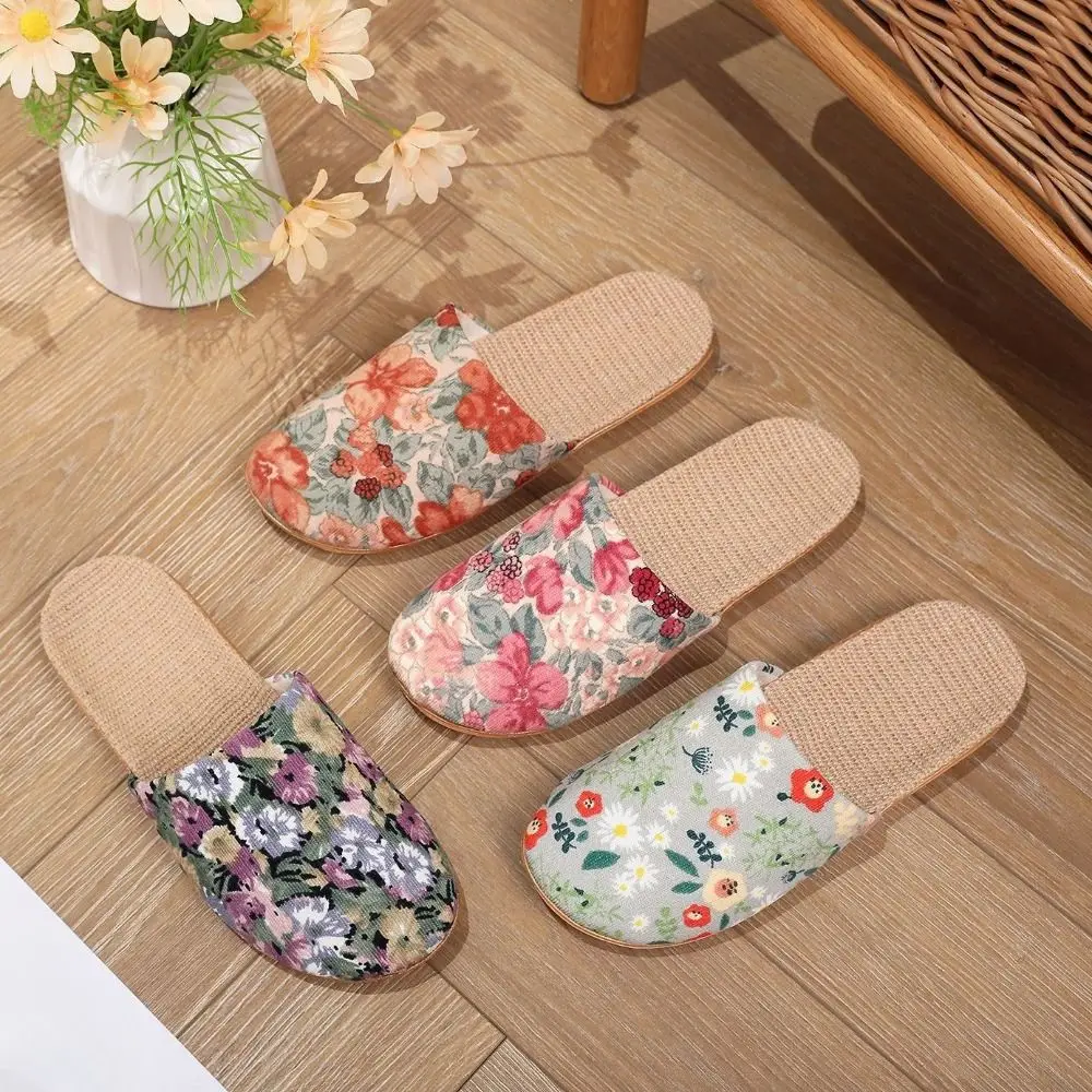 Fashion Sweet Linen Slippers Women Soft Anti Slip Flat Slippers Silent Soles Shoes Closed Toe Slippers Ladies
Fashion Sweet Linen Slippers Women Soft Anti Slip Flat Slippers Silent Soles Shoes Closed Toe Slippers Ladies