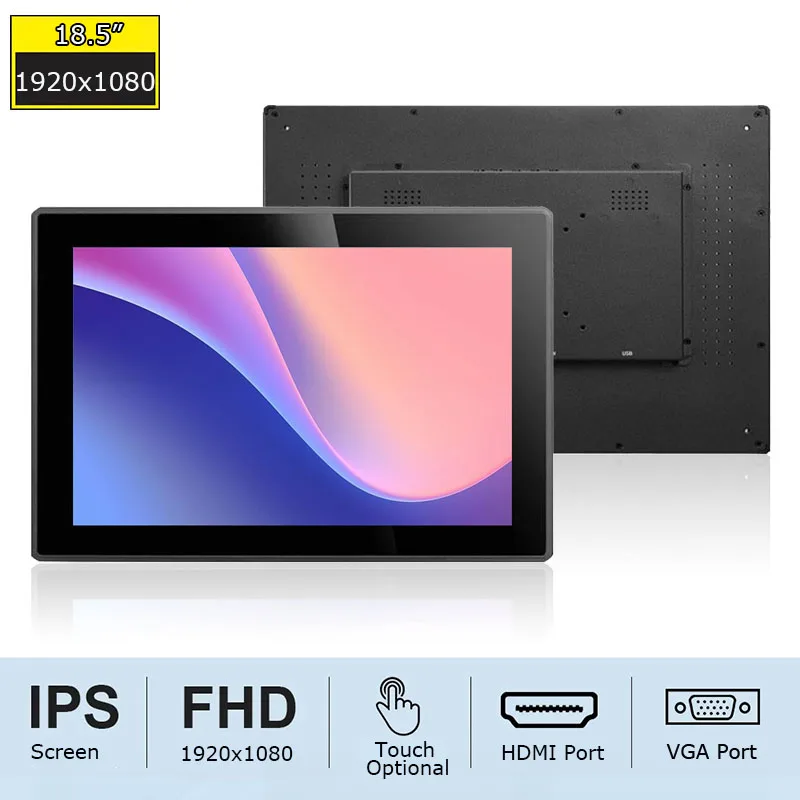 18.5" HD 1920x1080 Industrial Grade Waterproof Flat Multi Touch Screen Monitor With VGA HDMI USB Interface
18.5" HD 1920x1080 Industrial Grade Waterproof Flat Multi Touch Screen Monitor With VGA HDMI USB Interface
