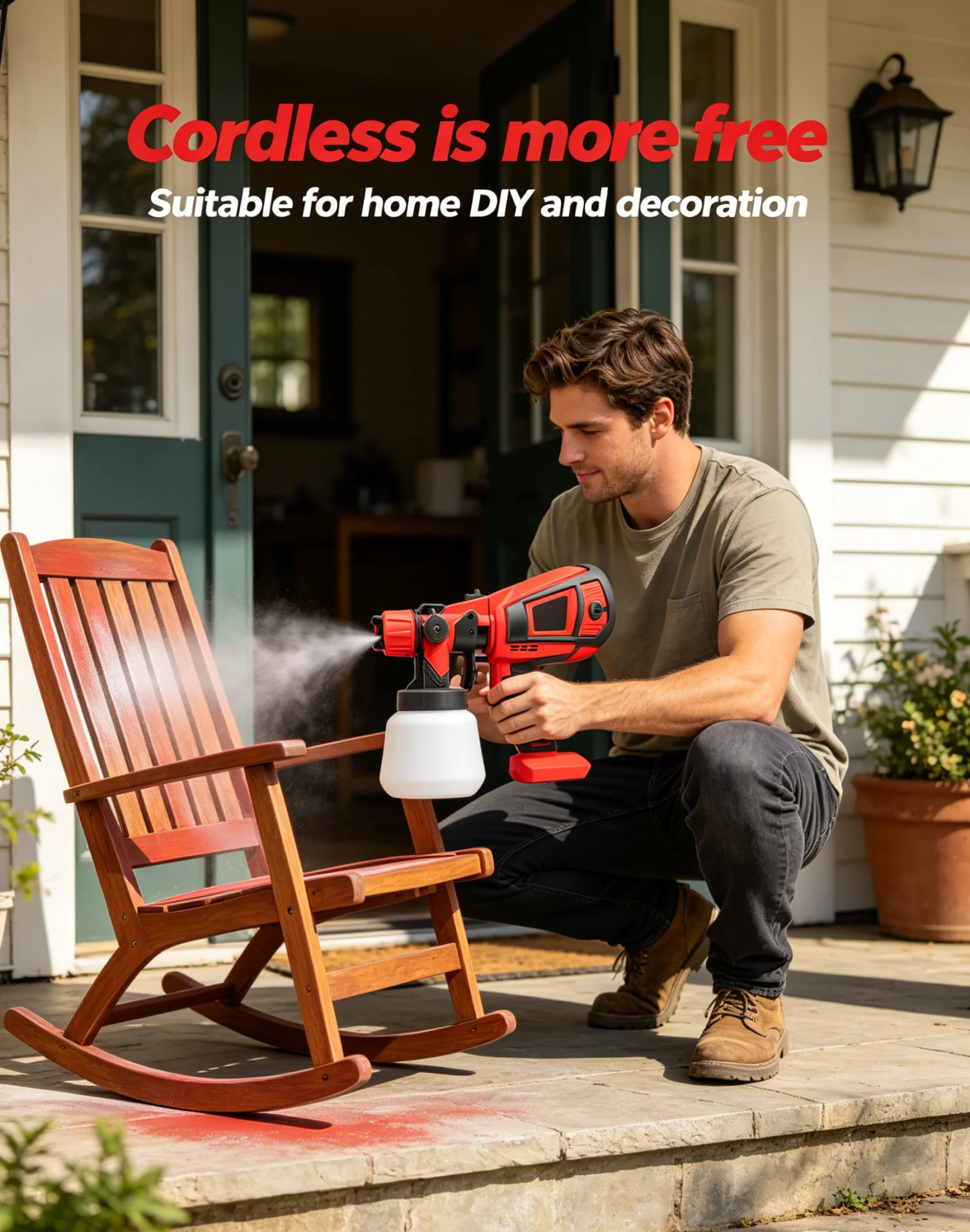Cordless HVLP Paint Sprayer Fit Milwaukee 18V Battery, 30000RPM Brushless Paint Spray Gun with Copper Nozzle, Rechargeable Paint Gun for Home Interior Exterior House DIY Painting Projects
Cordless HVLP Paint Sprayer Fit Milwaukee 18V Battery, 30000RPM Brushless Paint Spray Gun with Copper Nozzle, Rechargeable Paint Gun for Home Interior Exterior House DIY Painting Projects