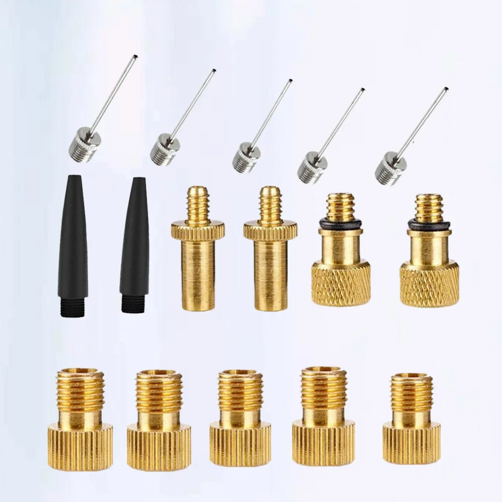 Bicycle Valve Adapter Set Copper Inflator Kit For Bike Tires Balloons Sports Equipment Repair Shop Use Bike Accessory
Bicycle Valve Adapter Set Copper Inflator Kit For Bike Tires Balloons Sports Equipment Repair Shop Use Bike Accessory