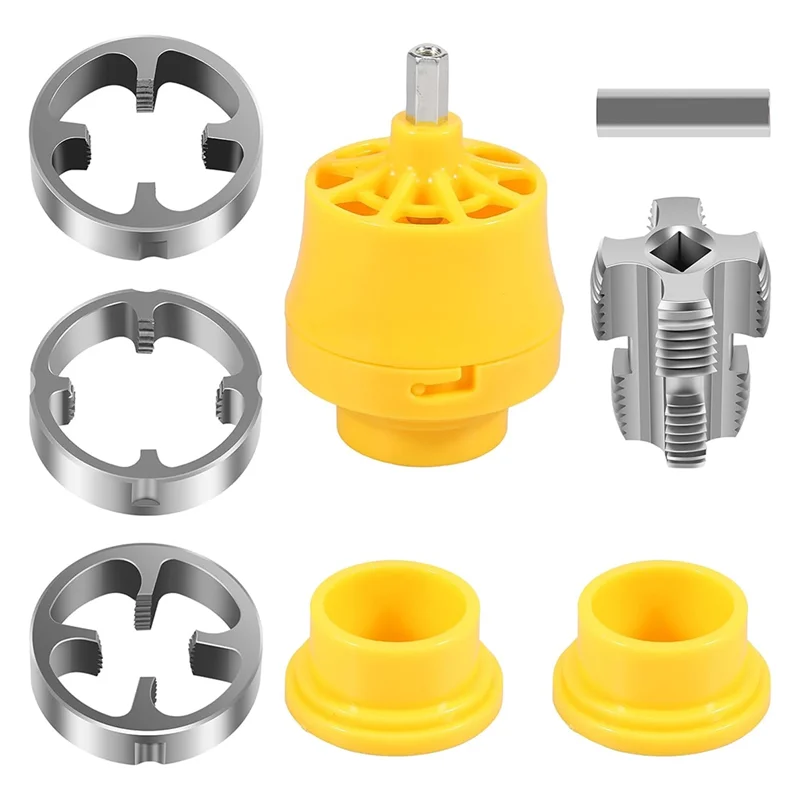 A7THK-PVC Thread Maker Tool For Electric Drill, Dies Pipe Threader Plumbing Tool, PVC Pipe Threading Plumbing Kit
A7THK-PVC Thread Maker Tool For Electric Drill, Dies Pipe Threader Plumbing Tool, PVC Pipe Threading Plumbing Kit
