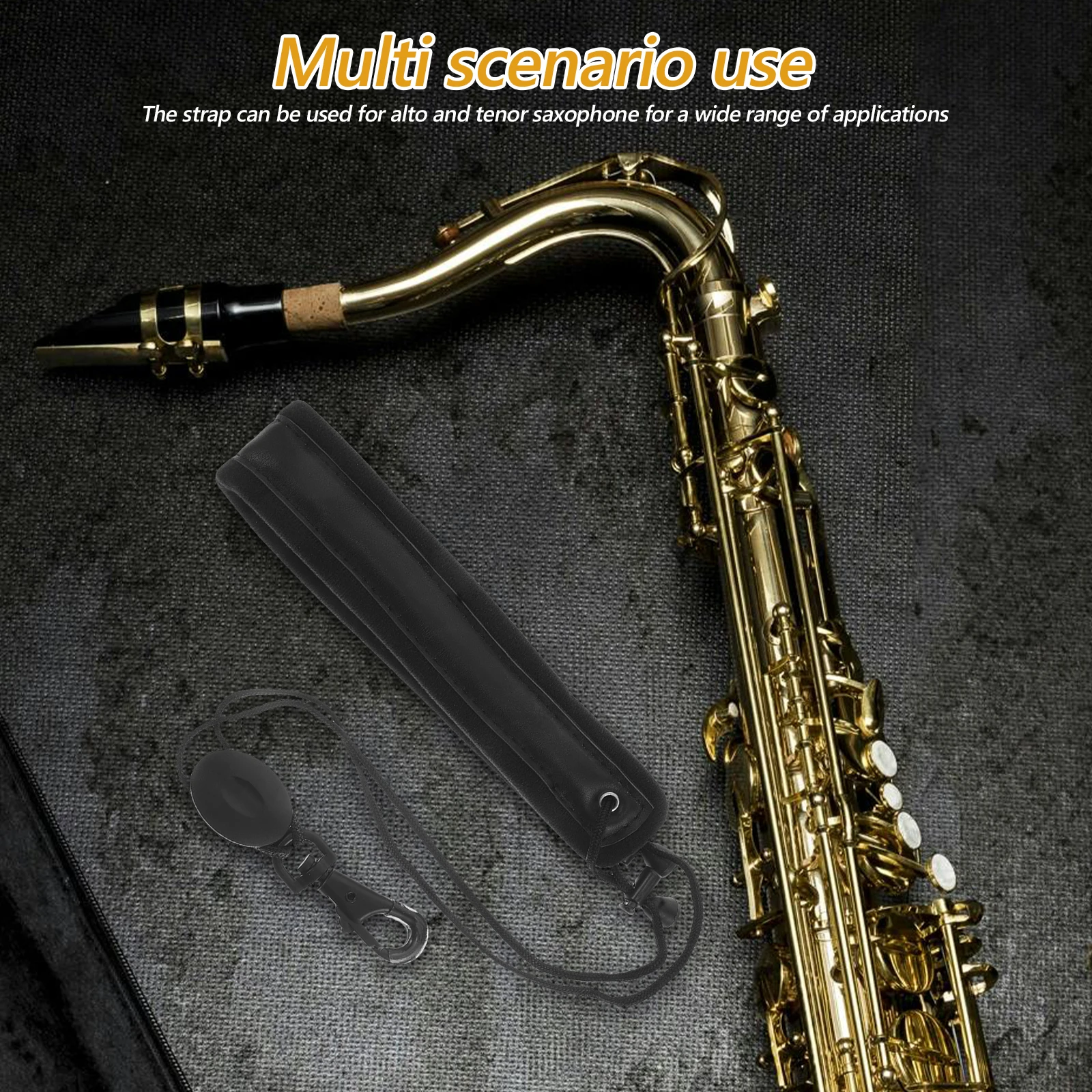 Saxophone Strap 58CM Black Adjustable Chest Shoulder Musical Instrument Straps Alto Clarinet Tenor Sax Lightweight Durable
Saxophone Strap 58CM Black Adjustable Chest Shoulder Musical Instrument Straps Alto Clarinet Tenor Sax Lightweight Durable