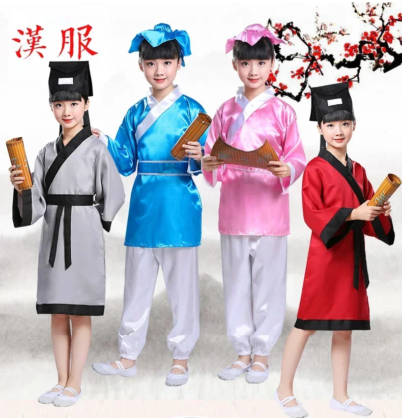 Chinese ethnic children's ancient costume Hanfu, children's costume, performance costume, men's and women's performance costume
Chinese ethnic children's ancient costume Hanfu, children's costume, performance costume, men's and women's performance costume