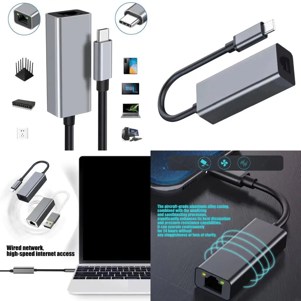 193A Aluminum Shell USB Type C To RJ45 Ethernet Converters 100Mbps Gigabit Cord Networking Adapter Plugs And Play
193A Aluminum Shell USB Type C To RJ45 Ethernet Converters 100Mbps Gigabit Cord Networking Adapter Plugs And Play