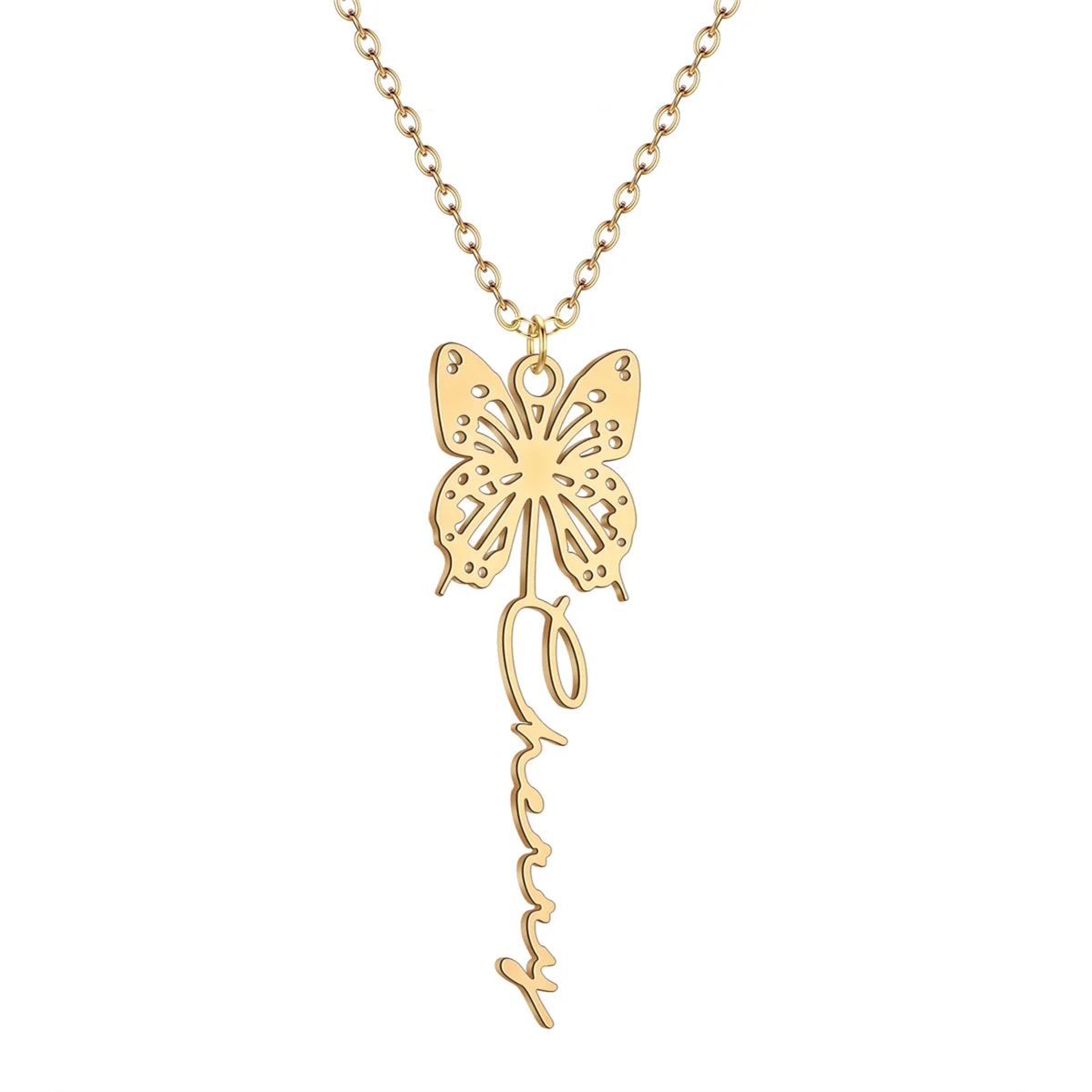 Custom Name Necklace for women Butterfly Pendant Stainless Steel jewelry Women Men Chain choker collar Personalised Jewelry gift
Custom Name Necklace for women Butterfly Pendant Stainless Steel jewelry Women Men Chain choker collar Personalised Jewelry gift