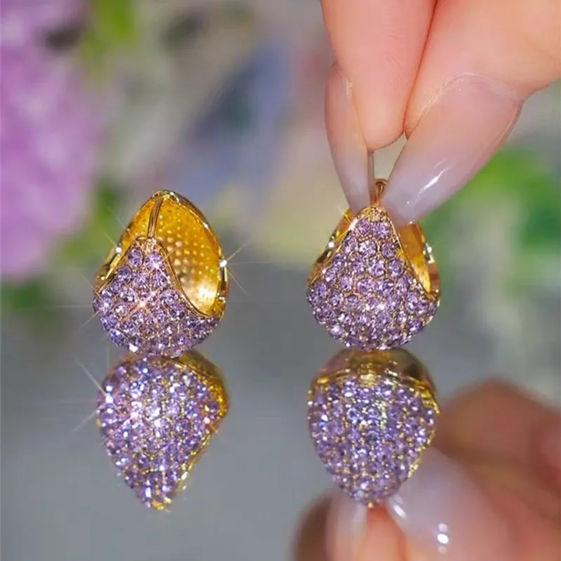 Super Sparkling Exquisite Purple Crystal Earring,Women's Niche Luxury Full-Diamond Socialite-Style Stud Jewelry for Party Gift
Super Sparkling Exquisite Purple Crystal Earring,Women's Niche Luxury Full-Diamond Socialite-Style Stud Jewelry for Party Gift