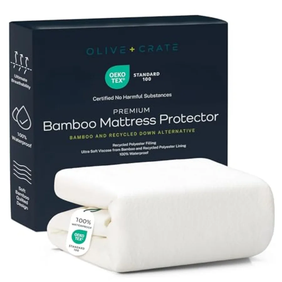 100% Viscose Bamboo Mattress Protector - Eco-Conscious Cooling Mattress Cover - Waterproof Hypoallergenic Protection - Breathab
100% Viscose Bamboo Mattress Protector - Eco-Conscious Cooling Mattress Cover - Waterproof Hypoallergenic Protection - Breathab