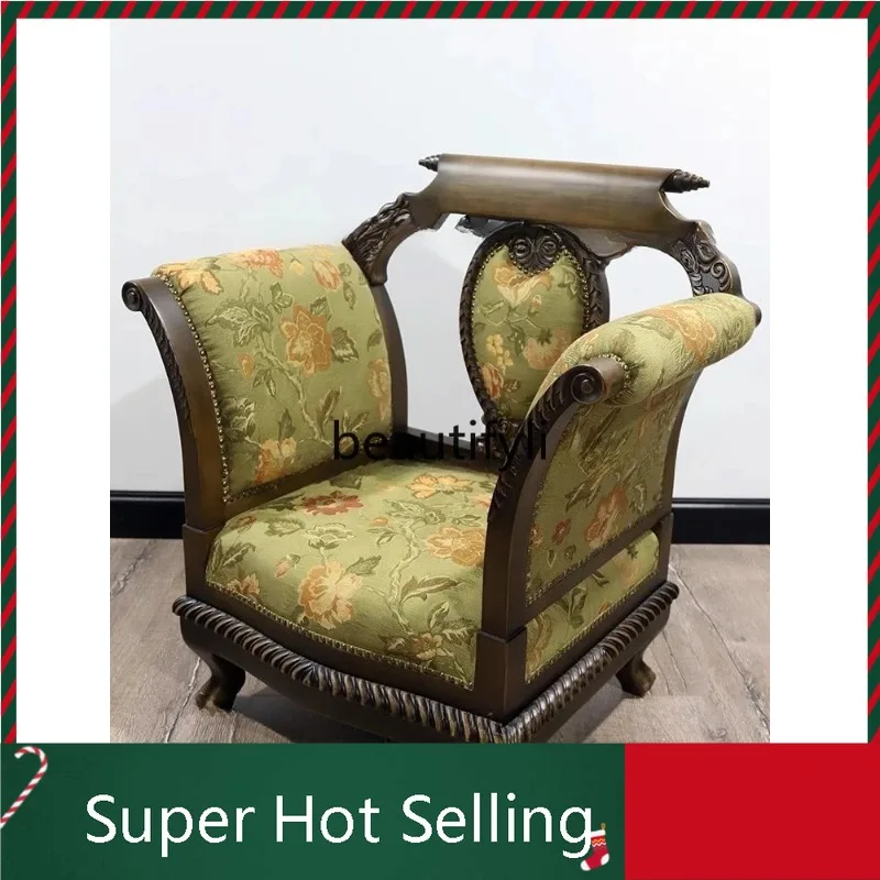 K132 French rococo flower cloth solid wood living room single sofa retro nostalgic classic
K132 French rococo flower cloth solid wood living room single sofa retro nostalgic classic