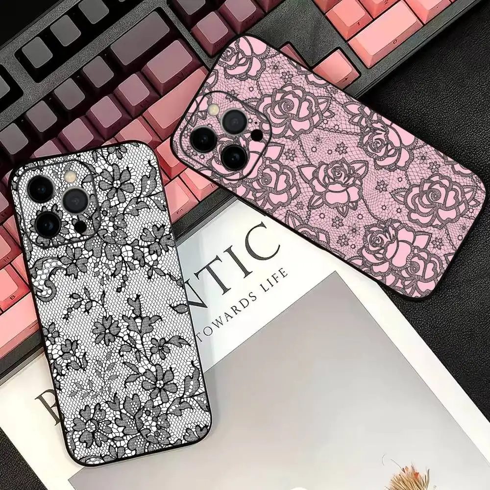 Pink Lace Lichee leather pattern Phone Case For iPhone 17, 16,15,14,13,12,11 Plus,Pro Max, Others Soft Black Cover
Pink Lace Lichee leather pattern Phone Case For iPhone 17, 16,15,14,13,12,11 Plus,Pro Max, Others Soft Black Cover