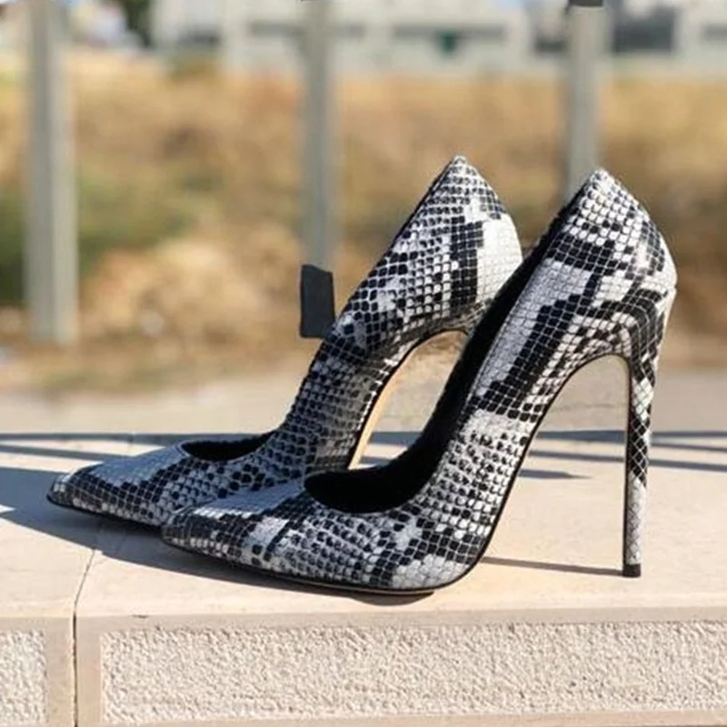 Sexy Snakeskin Printed Leather Shallow Women Pumps 12CM 10CM 8CM Pointed Toe Stiletto Heels Banquet Club Party Evening Shoes
Sexy Snakeskin Printed Leather Shallow Women Pumps 12CM 10CM 8CM Pointed Toe Stiletto Heels Banquet Club Party Evening Shoes