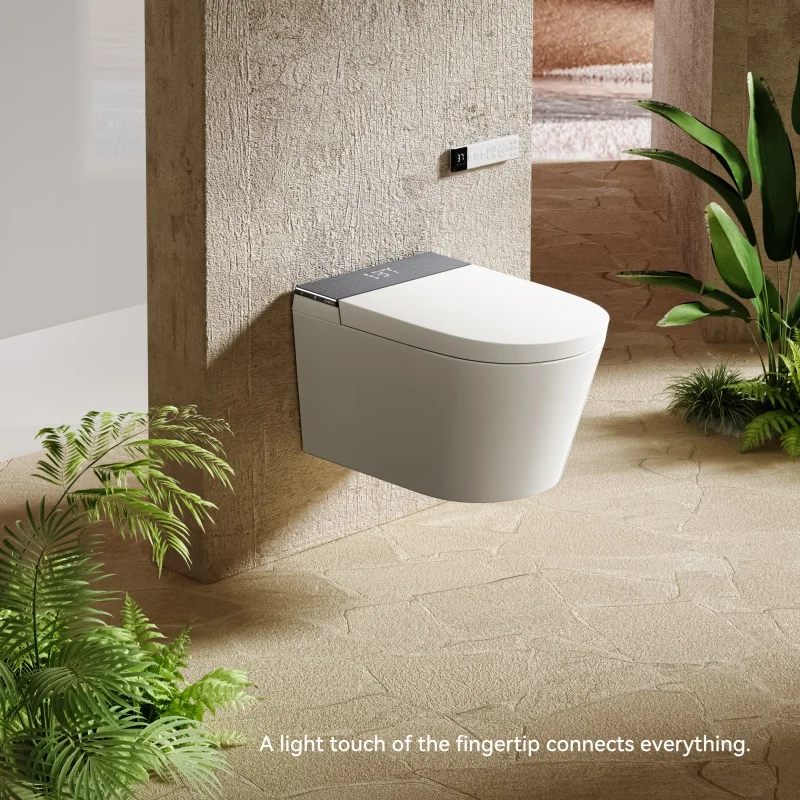 High-End Automatic Bidet Smart Toilet Luxury Electric Self-Clean Smart Toilet Wall Hung Remote Control Backed Smart Wc Toilet
High-End Automatic Bidet Smart Toilet Luxury Electric Self-Clean Smart Toilet Wall Hung Remote Control Backed Smart Wc Toilet