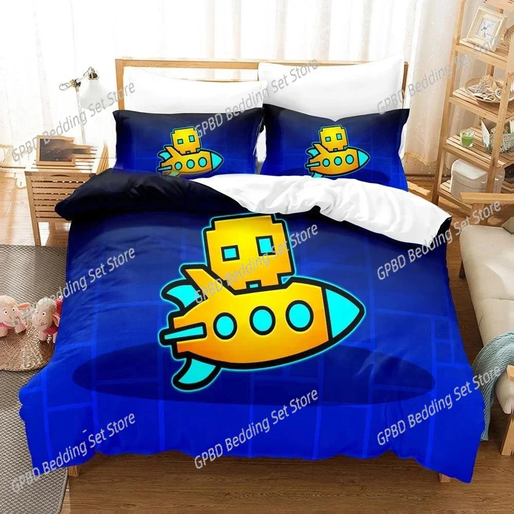 3D Game Geometry Dash Comfortable Duvet Quilt Cover Pillowcase Bedding Set Children Bedroom Decoration Home Textile
3D Game Geometry Dash Comfortable Duvet Quilt Cover Pillowcase Bedding Set Children Bedroom Decoration Home Textile