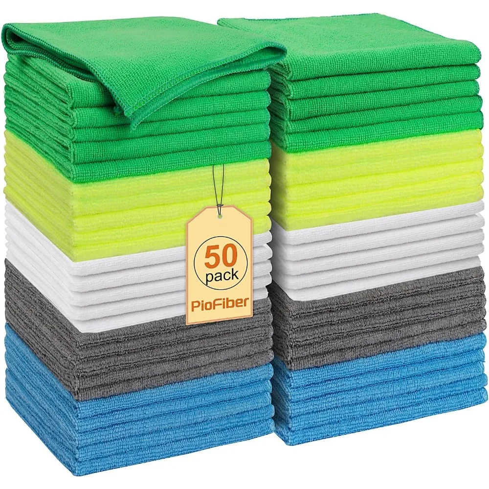 50 Pack Ultra Soft Lint Free Quick Dry Reusable Cleaning Cloths 15x15 Inch for Car Home Kitchen Garage
50 Pack Ultra Soft Lint Free Quick Dry Reusable Cleaning Cloths 15x15 Inch for Car Home Kitchen Garage