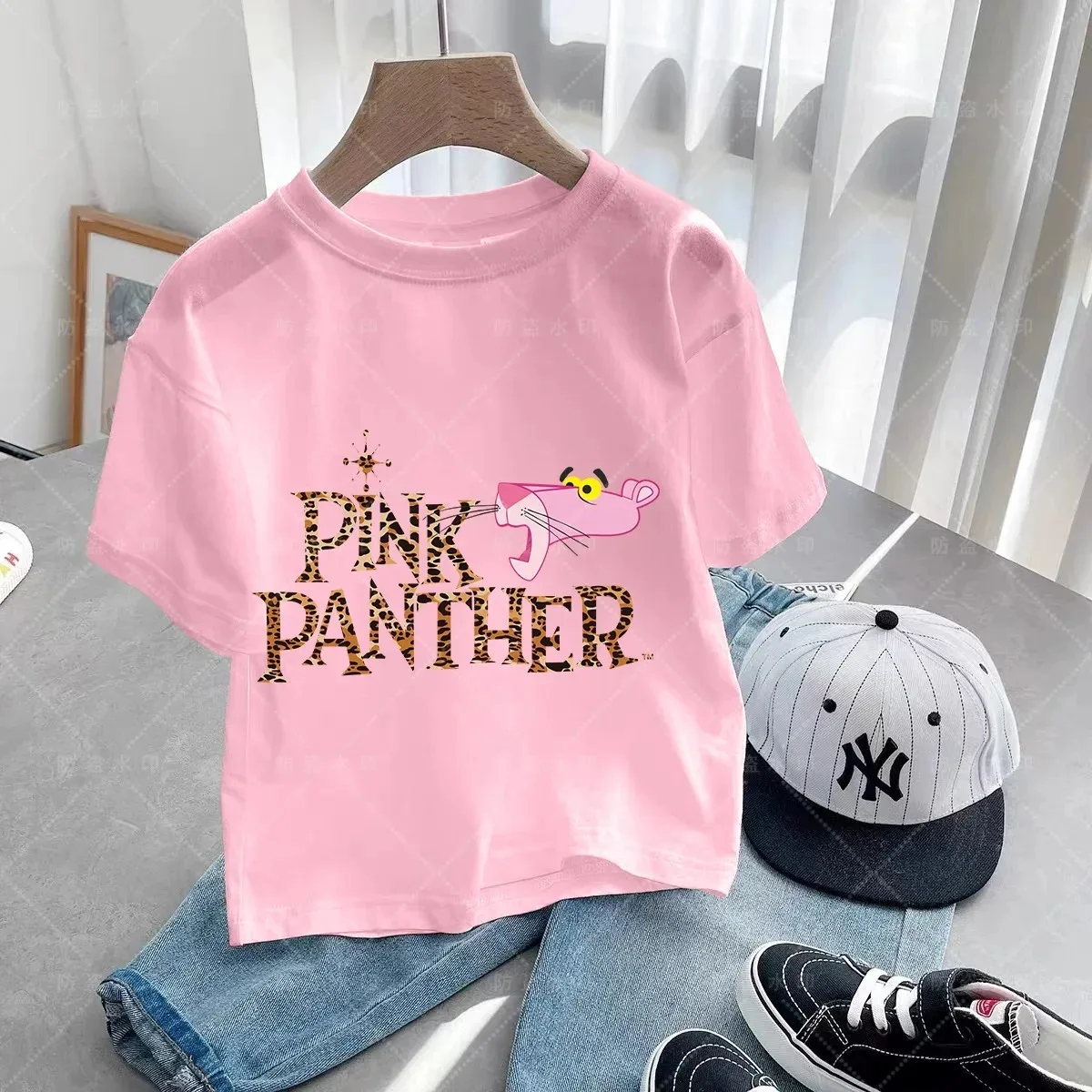 Summer Cartoon Pink Panther Ages 3-14 T-shirt Kids Short Sleeve Stylish Casual Crew Neck Short Sleeve Top for Boys and Girls Tee
Summer Cartoon Pink Panther Ages 3-14 T-shirt Kids Short Sleeve Stylish Casual Crew Neck Short Sleeve Top for Boys and Girls Tee
