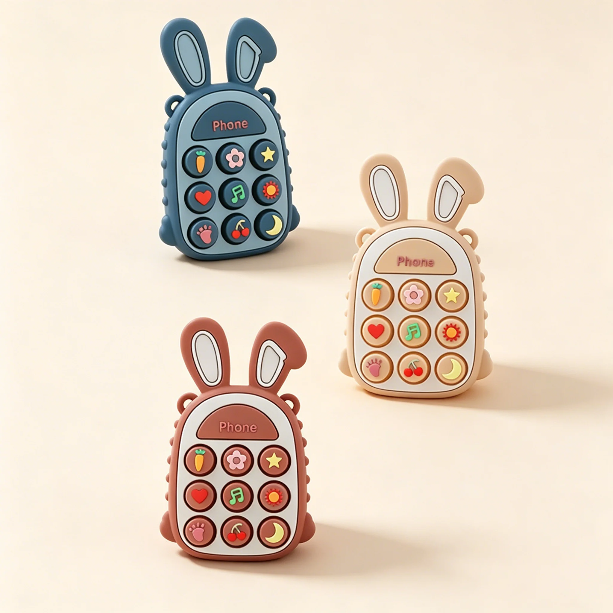 3Pcs Food Grade Silicone Baby Teether Rabbit Phone Shape Teething Toy Set BPA Free Infant Chew Sensory Toy Newborn Shower Gift
3Pcs Food Grade Silicone Baby Teether Rabbit Phone Shape Teething Toy Set BPA Free Infant Chew Sensory Toy Newborn Shower Gift