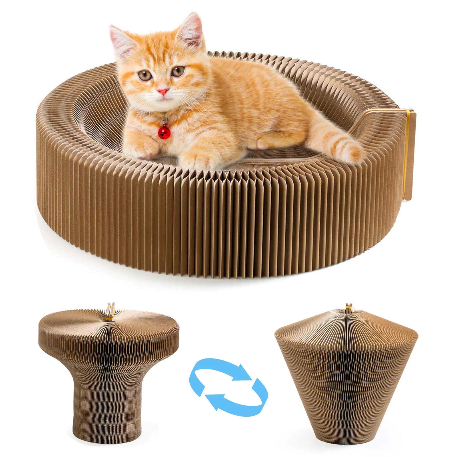 Portable Cat Scratching Board Small Kitten Stair Scratching Board Adjustable Deformable Cat Scratching Board Garbage Collector
Portable Cat Scratching Board Small Kitten Stair Scratching Board Adjustable Deformable Cat Scratching Board Garbage Collector
