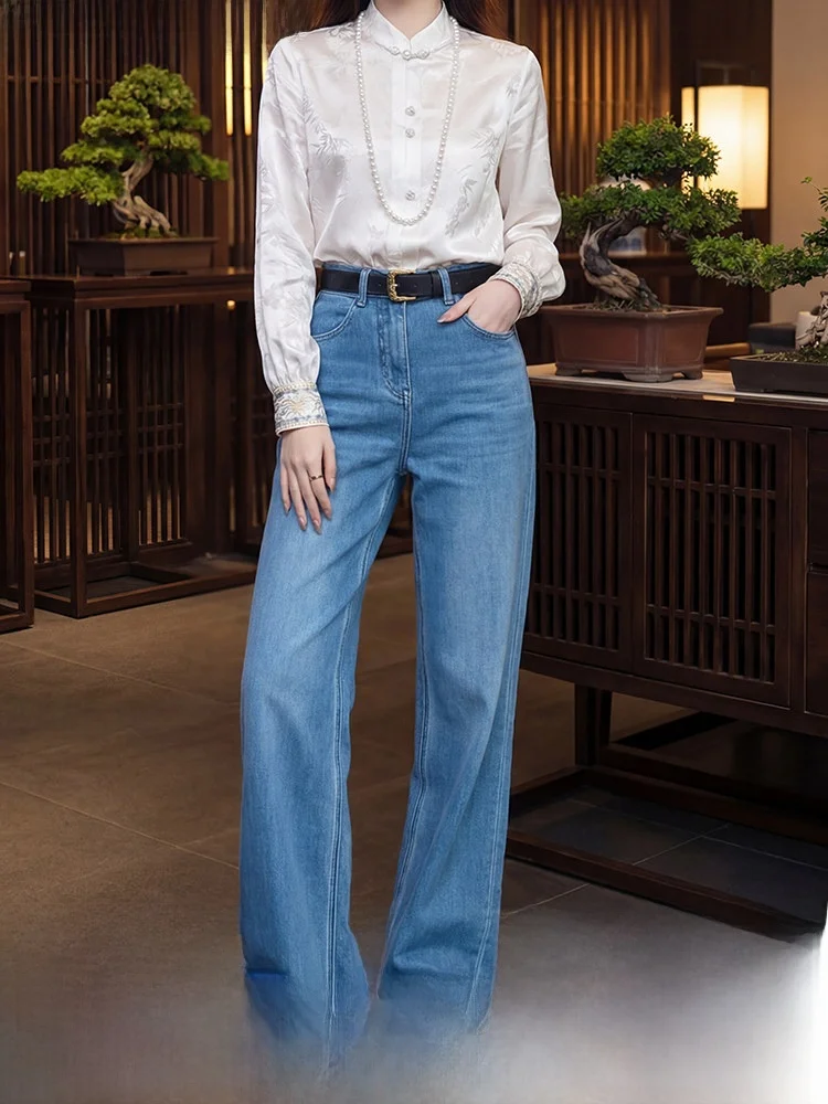 Slim Straight New Chinese Style Women's Jeans High Waist Casual Versatile Cotton Denim Pants Multi-Pocket Fashion Spring 2026
Slim Straight New Chinese Style Women's Jeans High Waist Casual Versatile Cotton Denim Pants Multi-Pocket Fashion Spring 2026