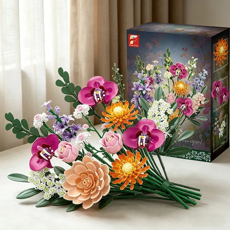 Набор строительных блоков из 1182 деталей: Орхидея, Роза, Лаванда. Модель букета. Искусственные цветы из кирпичиков. Декор для дома. Подарки для взрослых.
Набор строительных блоков из 1182 деталей: Орхидея, Роза, Лаванда. Модель букета. Искусственные цветы из кирпичиков. Декор для дома. Подарки для взрослых.