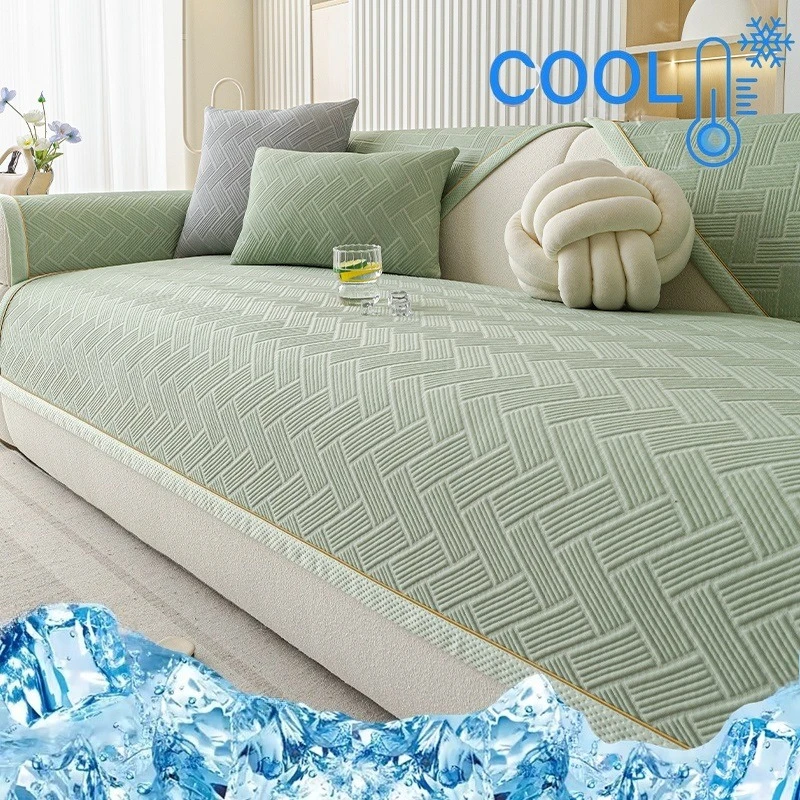 Summer Ice Silk Sofa Cushion Covers Solid Color Breathable Universal Seat Pad Non-slip L Shaped Sofa Cover for Living Room Decor
Summer Ice Silk Sofa Cushion Covers Solid Color Breathable Universal Seat Pad Non-slip L Shaped Sofa Cover for Living Room Decor