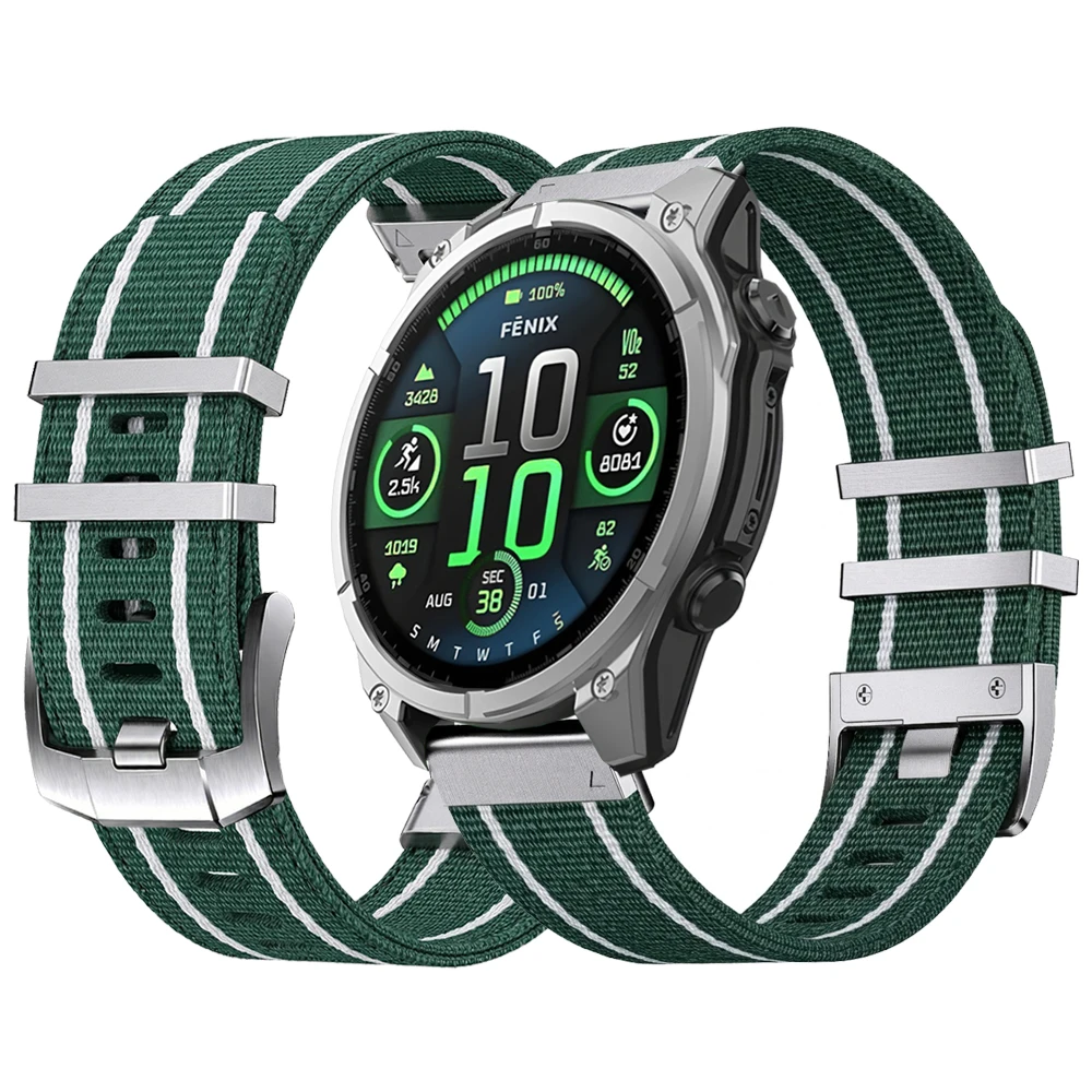 Ремешок для часов QuickFit 22 мм из нейлоновой тесьмы для Garmin Fenix 8 Pro 47 мм, 7, 6, 5 Plus/Tactix/Quatix/Epix/MARQ Gen 2
Ремешок для часов QuickFit 22 мм из нейлоновой тесьмы для Garmin Fenix 8 Pro 47 мм, 7, 6, 5 Plus/Tactix/Quatix/Epix/MARQ Gen 2