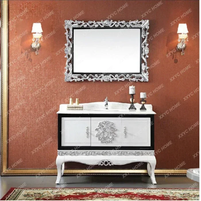 H Bathroom Cabinet Washstand Combination Bathroom Oak Wash Basin Floor Cabinet
H Bathroom Cabinet Washstand Combination Bathroom Oak Wash Basin Floor Cabinet