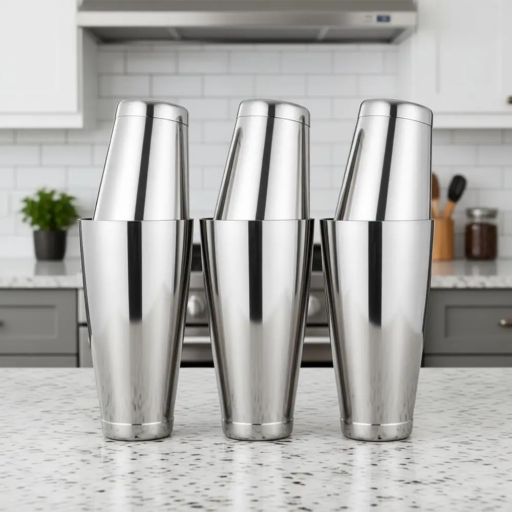 Bulk Commercial Cocktail Shakers 6pc Set, Pro Boston Shakers, Weighted Tins or Bartending - Stainless Steel Bar Shaker Set for R
Bulk Commercial Cocktail Shakers 6pc Set, Pro Boston Shakers, Weighted Tins or Bartending - Stainless Steel Bar Shaker Set for R