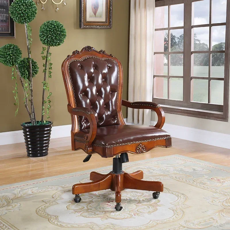 Retro American Style Office Chair - Soft Cushion Lift Swivel Armchair for Home/Executive Office
Retro American Style Office Chair - Soft Cushion Lift Swivel Armchair for Home/Executive Office