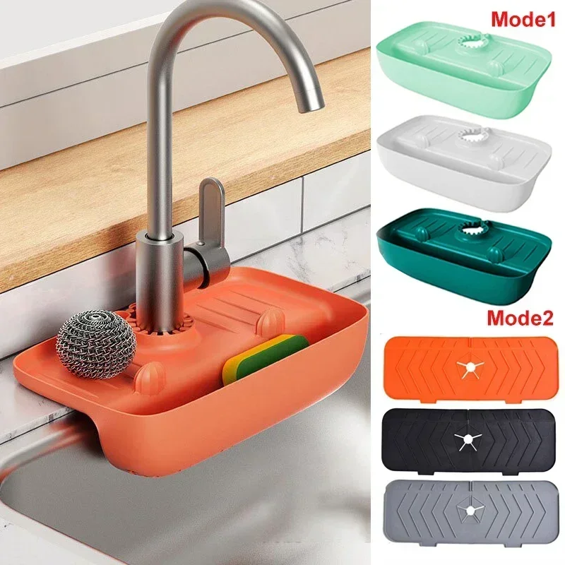 Household Silicone Sink Drain Rack Faucet Splash Proof Drain Rack Water Collecting Pad Sponge Rag Steel Wool Gadget Box
Household Silicone Sink Drain Rack Faucet Splash Proof Drain Rack Water Collecting Pad Sponge Rag Steel Wool Gadget Box