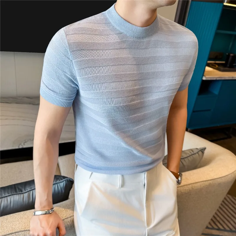 Men Short Sleeved T-shirt High Elasticity 2026 Summer New Light Thin Linen Solid Casual Round Neck T-shirt Fashion Men Clothing
Men Short Sleeved T-shirt High Elasticity 2026 Summer New Light Thin Linen Solid Casual Round Neck T-shirt Fashion Men Clothing