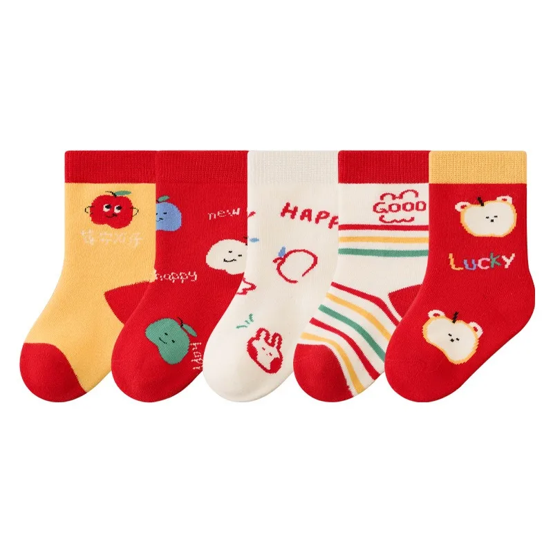 Baby socks winter new thickened warm terry red Christmas newborn first birthday children's tube socks
Baby socks winter new thickened warm terry red Christmas newborn first birthday children's tube socks