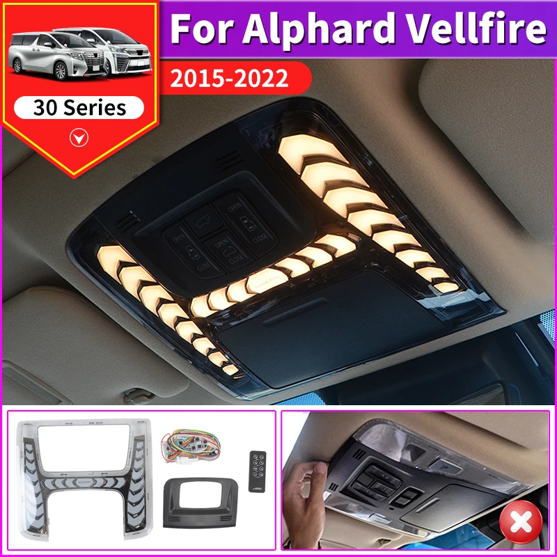 For Toyota Alphard Vellfire 30 Series 2015-2022 Interior parts Modification Accessories Car Roof Lighting LED Reading Light
For Toyota Alphard Vellfire 30 Series 2015-2022 Interior parts Modification Accessories Car Roof Lighting LED Reading Light
